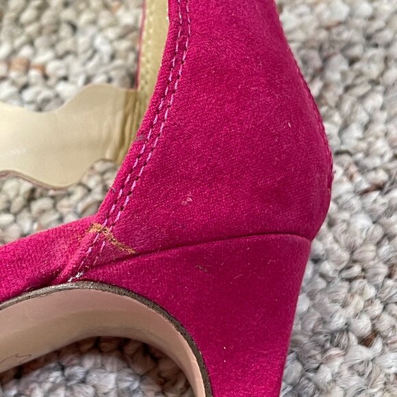 Jessica Simpson Caveena Strappy Heel Shoe Pumps Sandals Size 7M Pink Orange - Picture 10 of 14